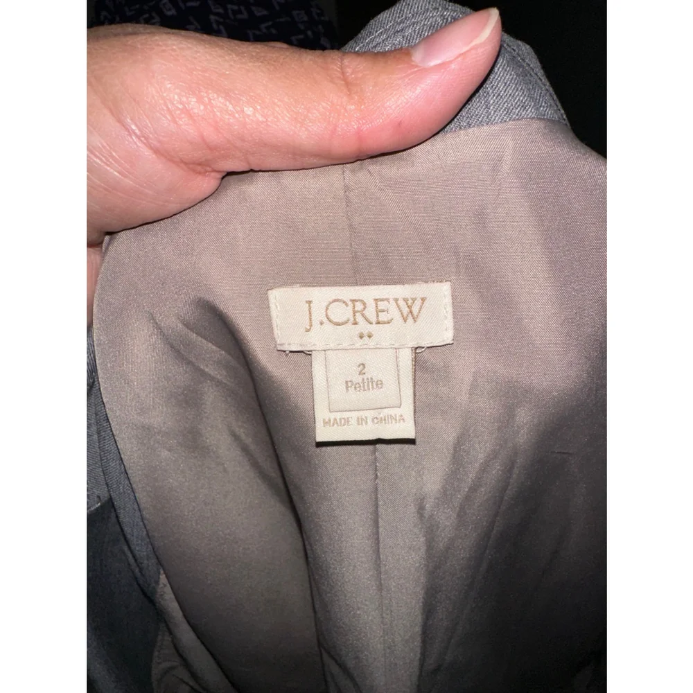 J. Crew Women’s Grey wool blend blazer jacket size 2P